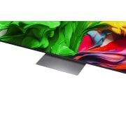 LG 65 -palcový LG QNED evo AI QNED87 MiniLED 4K Smart TV 2025,  Procesor alpha 8 AI Processor Gen2 sa rozsvieti oranžovým a ružovým svetlom a vystrelia z neho farebné svetelné záblesky. Nadpis opisuje, ako procesor prináša 4K kvalitu, úžasné farby a jas. Text na , 65QNED87A6B, thumbnail 7