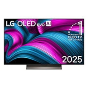 LG 48 palcový televízor LG OLED evo AI C5 4K Smart TV 2025, Pohľad spredu na LG OLED evo AI C5 4K Smart TV. Na obrazovke sa zobrazuje emblém 12 rokov svetovej jednotky v OLED a logo LG OLED evo AI 2025., OLED48C5ELB, thumbnail 1