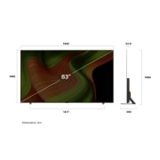 LG 83 palcový televízor LG OLED AI B5 4K Smart TV 2025, Bočný pohľad na LG OLED AI B5 4K Smart TV., OLED83B56LA, thumbnail 3