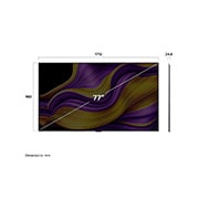 LG 77 palcový LG OLED evo AI G5 4K Smart TV 2025, Procesor alpha 11 AI Processor Gen2 je na tmavom pozadí. Žiari fialovým a modrým svetlom zvnútra a osvetľuje obvody mikročipov okolo neho. Nadpis hovorí o tom, ako procesor určený pre LG OLED evo prin, OLED77G55LW, thumbnail 4