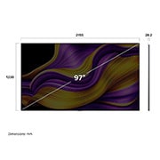 LG 97 palcový LG OLED evo AI G5 4K Smart TV 2025, Procesor alpha 11 AI Processor Gen2 je na tmavom pozadí. Žiari fialovým a modrým svetlom zvnútra a osvetľuje obvody mikročipov okolo neho. Nadpis hovorí o tom, ako procesor určený pre LG OLED evo prin, OLED97G54LW, thumbnail 4