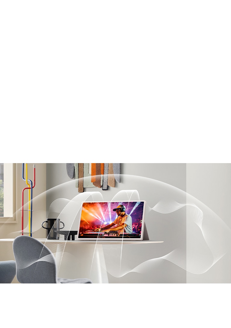 Zvukové vlny vychádzajúce z obrazovky StanbyME 2.