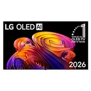 LG 77 -palcový televízor LG OLED AI B6E 4K Smart TV 2026 - OLED77B6ELC.AEU | SE, Predný pohľad na televízor LG OLED AI B6E, ktorý bol uvedený v roku 2026, zobrazuje obraz vrstvených viacfarebných tvarov s funkciami Perfect Black, spolu s odznakom Najlepší OLED TV na svete už 13 ro, OLED77B6ELC, thumbnail 1