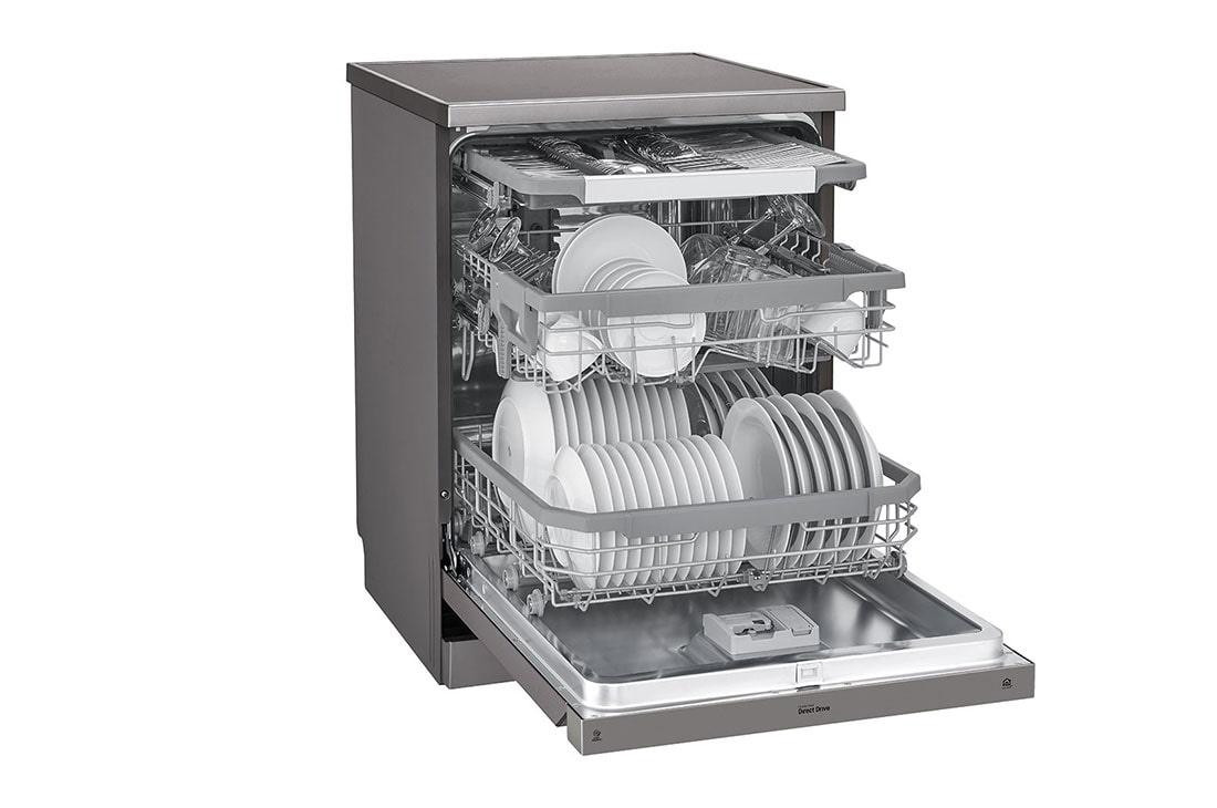 LG Umývačka riadu | Invertorový motor | Energetická trieda A ++ | Kapacita 14 súprav riadu | QuadWash™ | EasyRack+™ | ThinQ™ + WiFi | Aqua Lock, DF215FP, thumbnail 5