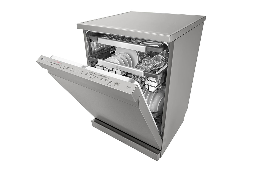 LG Voľne stojaca parná umývačka riadu LG | C | Inverter Direct Drive™ motor | True Steam™,  Right Side Open View, DF455HPS, thumbnail 6