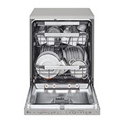 LG Voľne stojaca parná umývačka riadu LG | C | Inverter Direct Drive™ motor | True Steam™,  Front View Open with content, DF455HPS, thumbnail 3