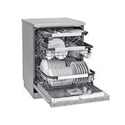 LG Voľne stojaca parná umývačka riadu LG | C | Inverter Direct Drive™ motor | True Steam™, Side View open with contents, DF455HPS, thumbnail 8