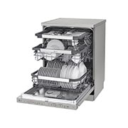 LG Voľne stojaca parná umývačka riadu LG | C | Inverter Direct Drive™ motor | True Steam™, Right Side Open View with content, DF455HPS, thumbnail 9