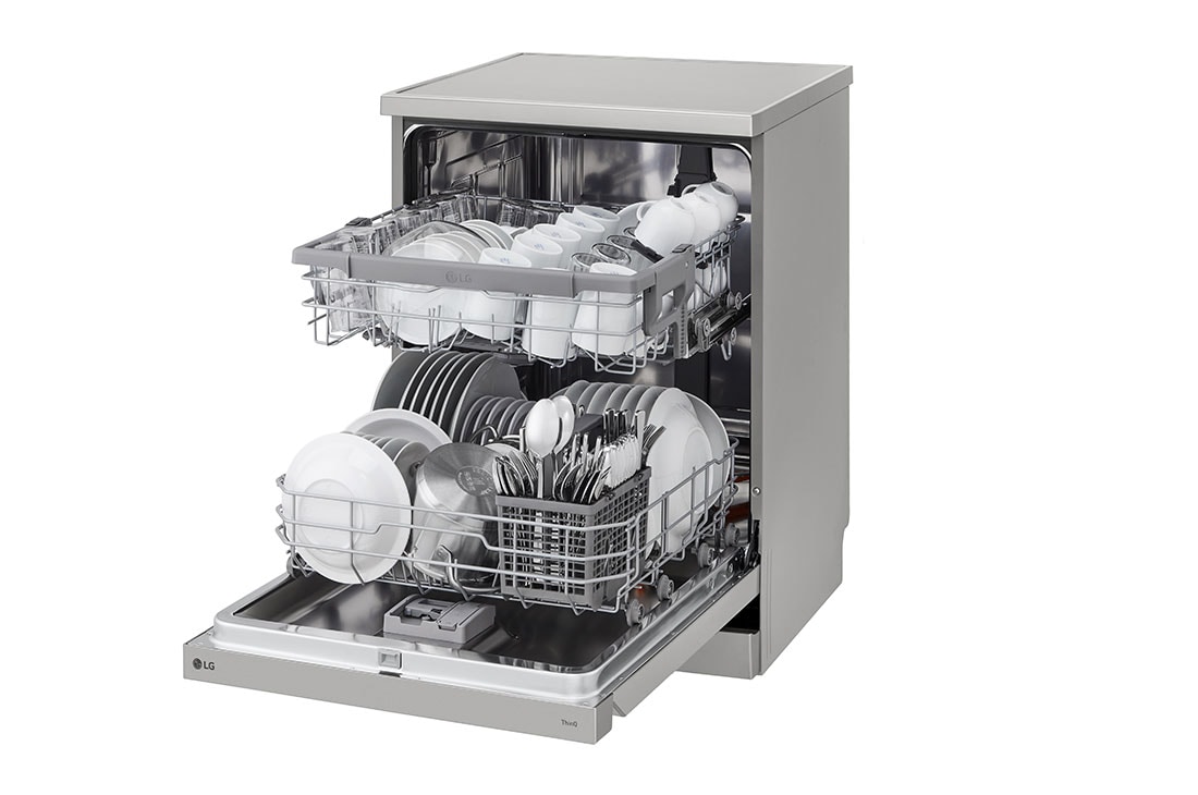 LG Voľne stojaca parná umývačka riadu LG | D | Inverter Direct Drive™ motor | True Steam™, Left side filled view, DF242FPS, thumbnail 7