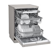 LG Voľne stojaca parná umývačka riadu LG | B | Inverter Direct Drive™ motor | True Steam™, Left Side with dish, DF365FPS, thumbnail 5