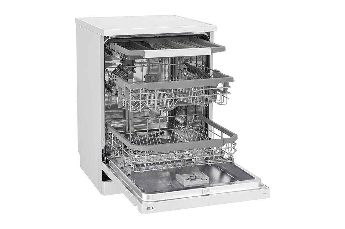 LG Voľne stojaca parná umývačka riadu LG | B | Inverter Direct Drive™ motor | True Steam™, left side open , DF965FWS, thumbnail 4
