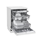 LG Voľne stojaca parná umývačka riadu LG | B | Inverter Direct Drive™ motor | True Steam™, left side open with utensils stored, DF965FWS, thumbnail 5