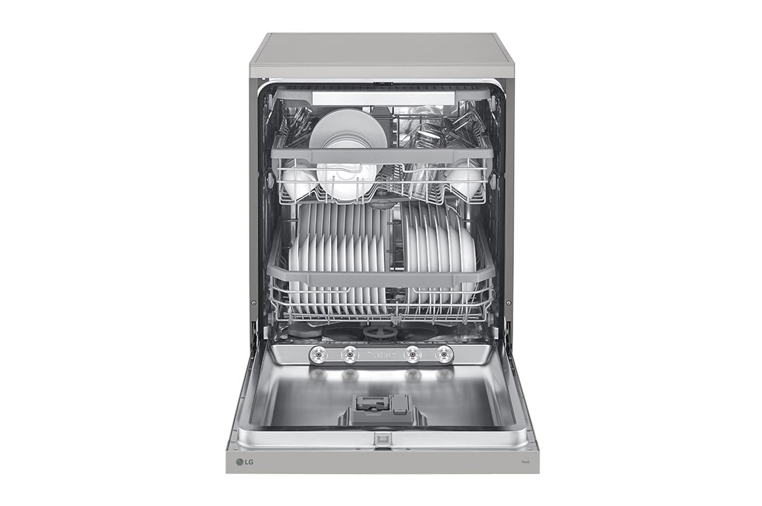 LG Voľne stojaca parná umývačka riadu LG | B | Inverter Direct Drive™ motor | True Steam™, front open with utensils stored, DF965FPS, thumbnail 3