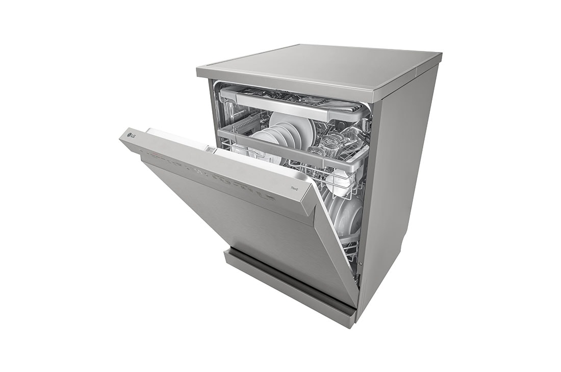 LG Voľne stojaca parná umývačka riadu LG | B | Inverter Direct Drive™ motor | True Steam™, left side half opened, DF965FPS, thumbnail 8