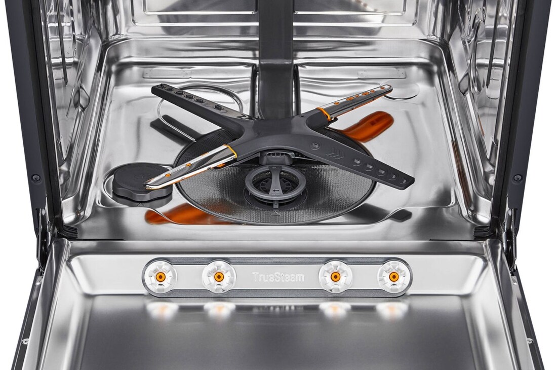 LG Voľne stojaca parná umývačka riadu LG| A-10% | 14 súprav riadu QuadWash™ | Čierna / šedá, inside view, DF587HMS, thumbnail 8