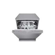 LG Voľne stojaca parná umývačka riadu LG| A | 14 súprav riadu QuadWash™ | Strieborná prime, Front View semi open, DF587HVS, thumbnail 4