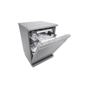 LG Voľne stojaca parná umývačka riadu LG| A | 14 súprav riadu QuadWash™ | Strieborná prime, left View semi open, DF587HVS, thumbnail 8