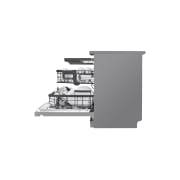 LG Voľne stojaca parná umývačka riadu LG| A | 14 súprav riadu QuadWash™ | Strieborná prime, side View open, DF587HVS, thumbnail 13