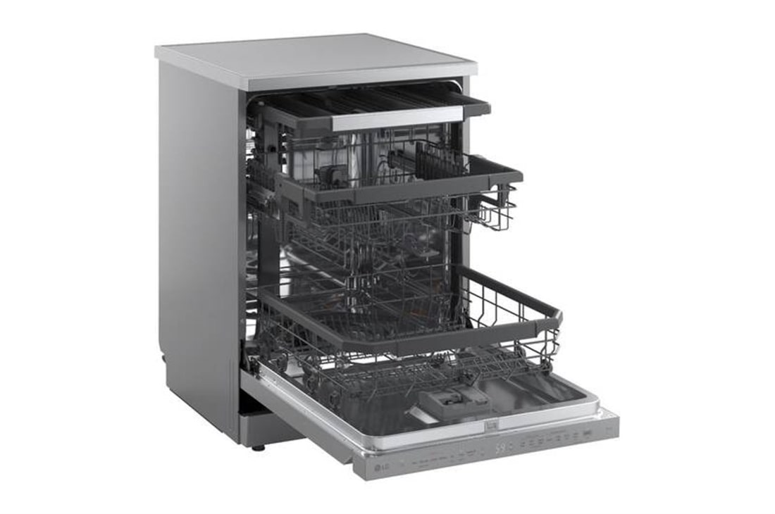 LG Voľne stojaca parná umývačka riadu LG| A | 14 súprav riadu QuadWash™ | Strieborná prime, DF375HVS, thumbnail 9