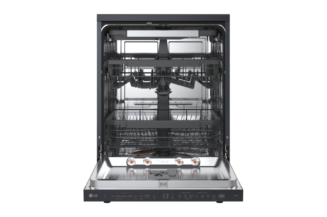 LG Voľne stojaca parná umývačka riadu LG| A | 14 súprav riadu QuadWash™ | Čierna/šedá, DF375HMS, thumbnail 2
