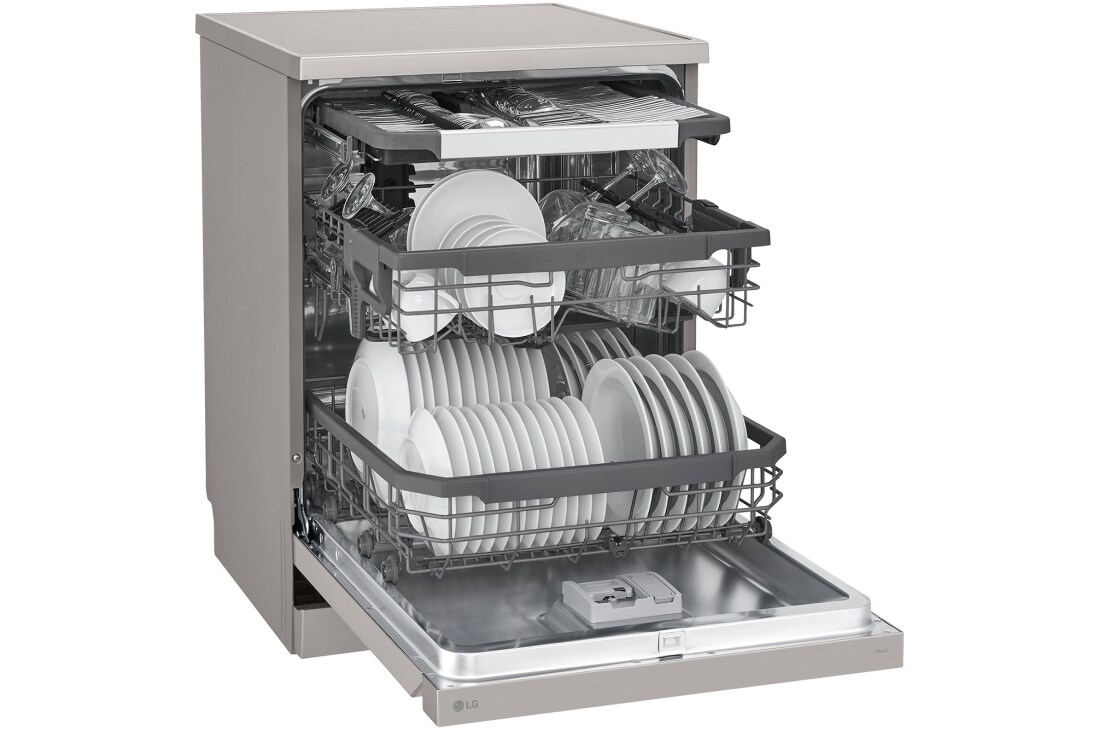 LG Voľne stojaca umývačka riadu LG | C | 14 súprav riadu | QuadWash™ | Strieborná, DF355FV, thumbnail 9
