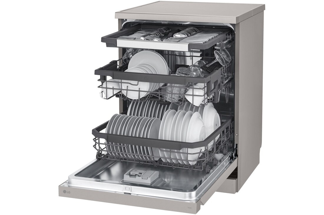 LG Voľne stojaca umývačka riadu LG | C | 14 súprav riadu | QuadWash™ | Strieborná, DF355FV, thumbnail 10
