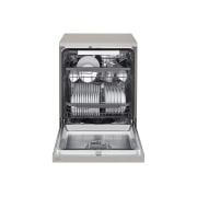 LG Voľne stojaca umývačka riadu LG | C | 14 súprav riadu | QuadWash™ | Strieborná, Front view with open, DF355FV, thumbnail 2