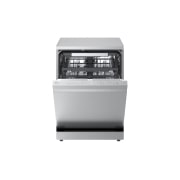 LG Voľne stojaca parná umývačka riadu LG| A | 14 súprav riadu QuadWash™ | Strieborná, front open view, DF975HVS, thumbnail 4