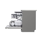 LG Voľne stojaca umývačka riadu LG | A | 14 súprav riadu | QuadWash™ | Strieborná, right side half door open, DF273FV, thumbnail 5