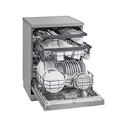 LG Voľne stojaca umývačka riadu LG | A | 14 súprav riadu | QuadWash™ | Strieborná, left side opened, DF273FV, thumbnail 9