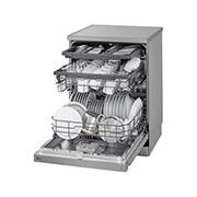 LG Voľne stojaca umývačka riadu LG | A | 14 súprav riadu | QuadWash™ | Strieborná, side view with adjusting , DF273FV, thumbnail 12