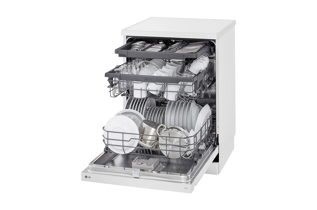 LG Voľne stojaca parná umývačka riadu LG | A | Inverter Direct Drive™ motor | True Steam™, side adjusting view, DF273FWS, thumbnail 12