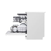 LG Voľne stojaca parná umývačka riadu LG | A | Inverter Direct Drive™ motor | True Steam™, left side open with utensils stored, DF273FWS, thumbnail 5