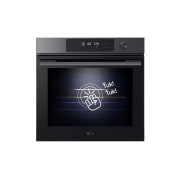 LG 76 l InstaView™, EasyClean™ Vstavaná rúra LG, Strieborná, front view, WSED7612S, thumbnail 1