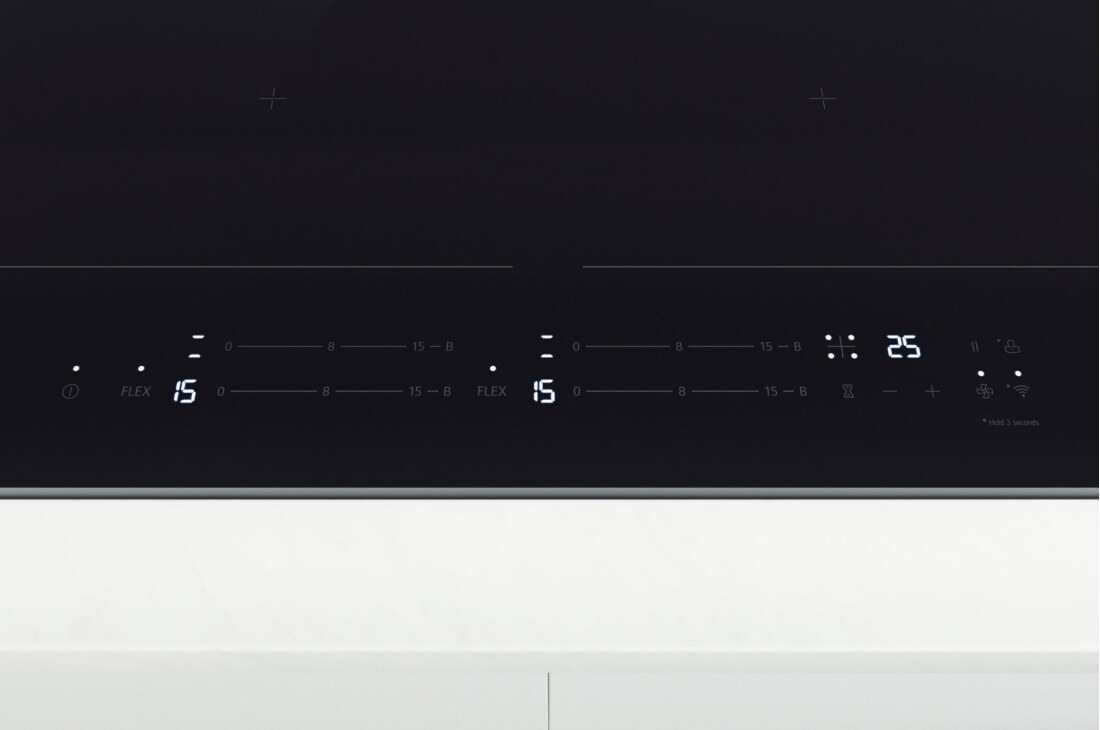 LG Vstavaná indukčná doska 60cm, Čierna, 2x Flexi zóny, ThinQ™, CBIZ2437B, thumbnail 3