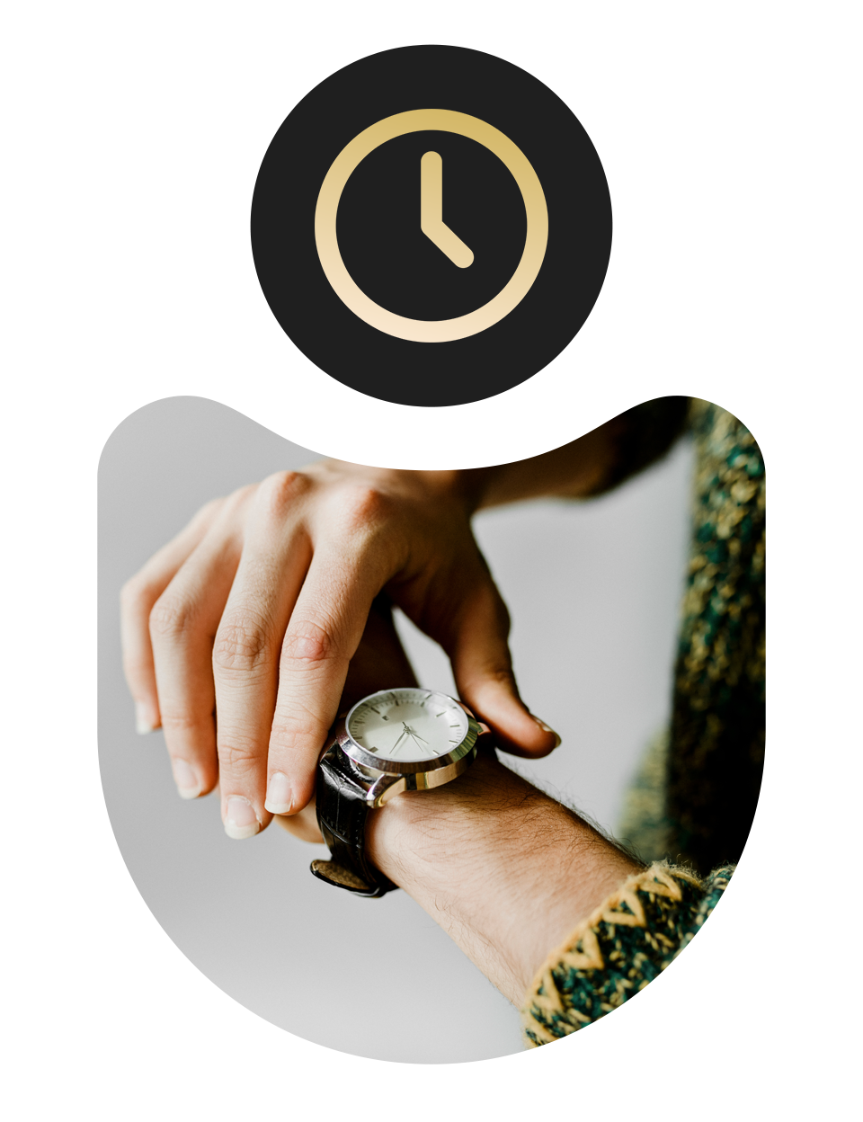 A person checks their watch to see whether they need to set the fridge temperature