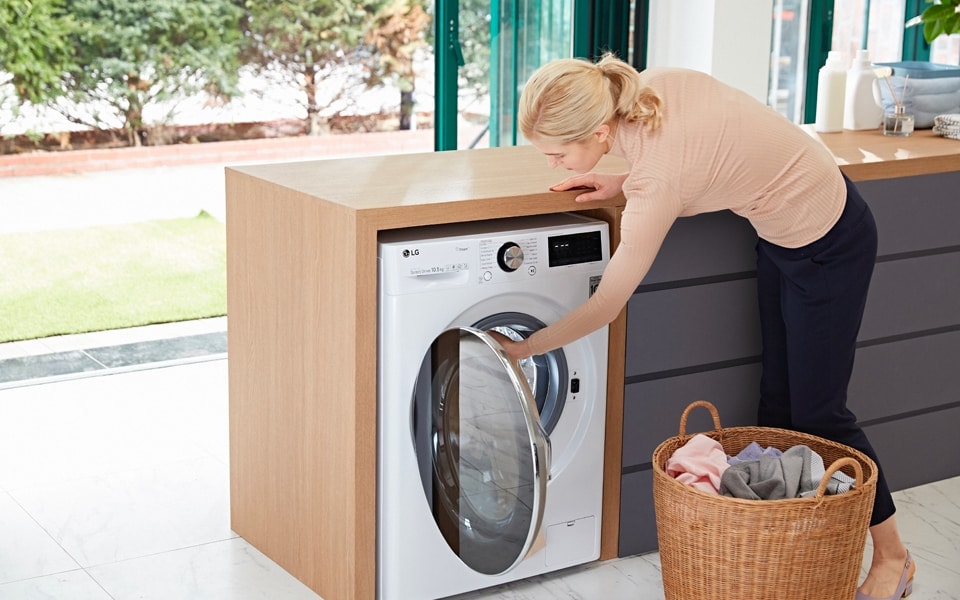 LG Washing machine in the kitchen