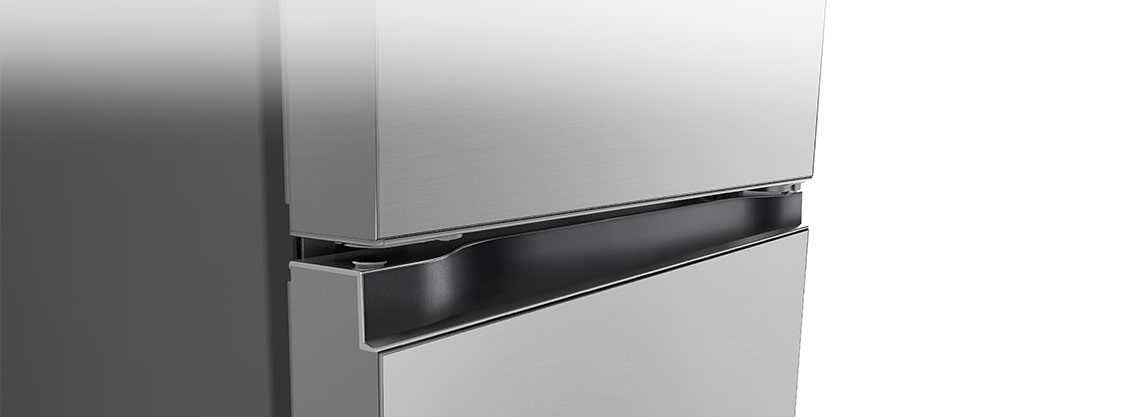 Gros plan sur l’étiquette Metal Fresh à l'intérieur du réfrigérateur.