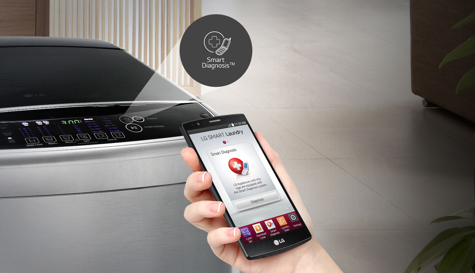 LG LaveLing 14kg 6 Motion DD Smart ThinQ™ Smart Diagnosis™ NFC