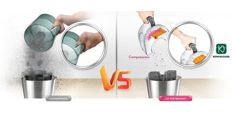 BAC À POUSSIÈRE AMOVIBLE FACILE À NETTOYER