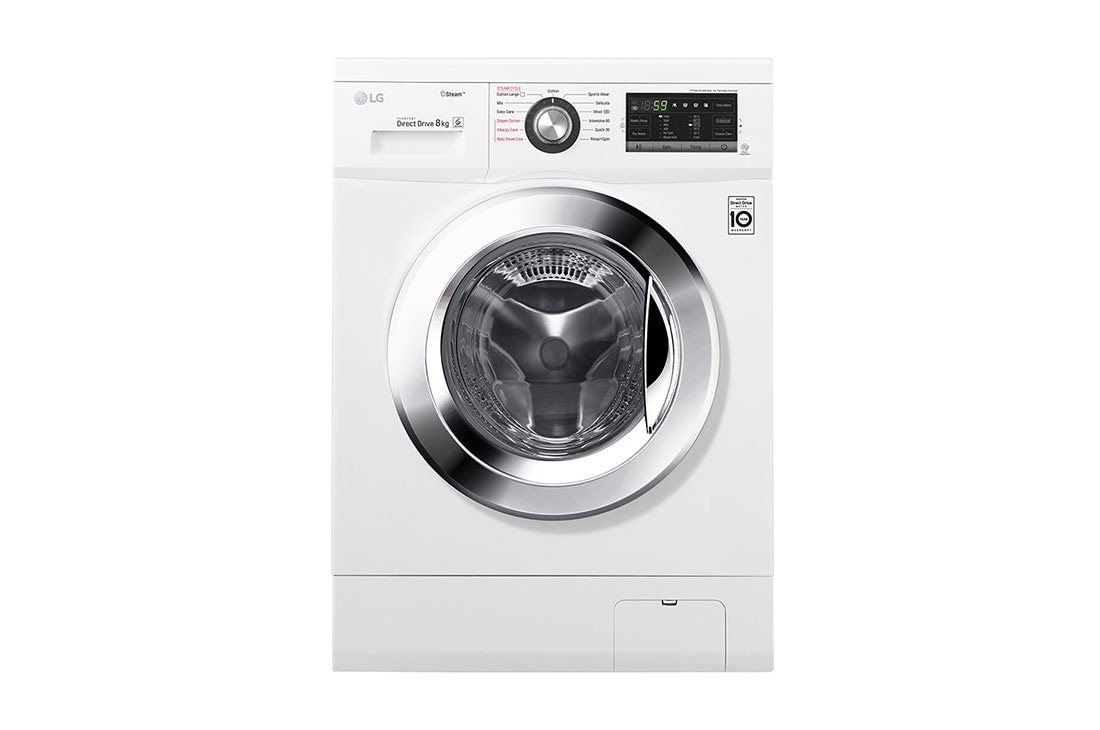 LG 8kg Steam Washing Machine with Inverter DD Motor, FH4G6TDY2