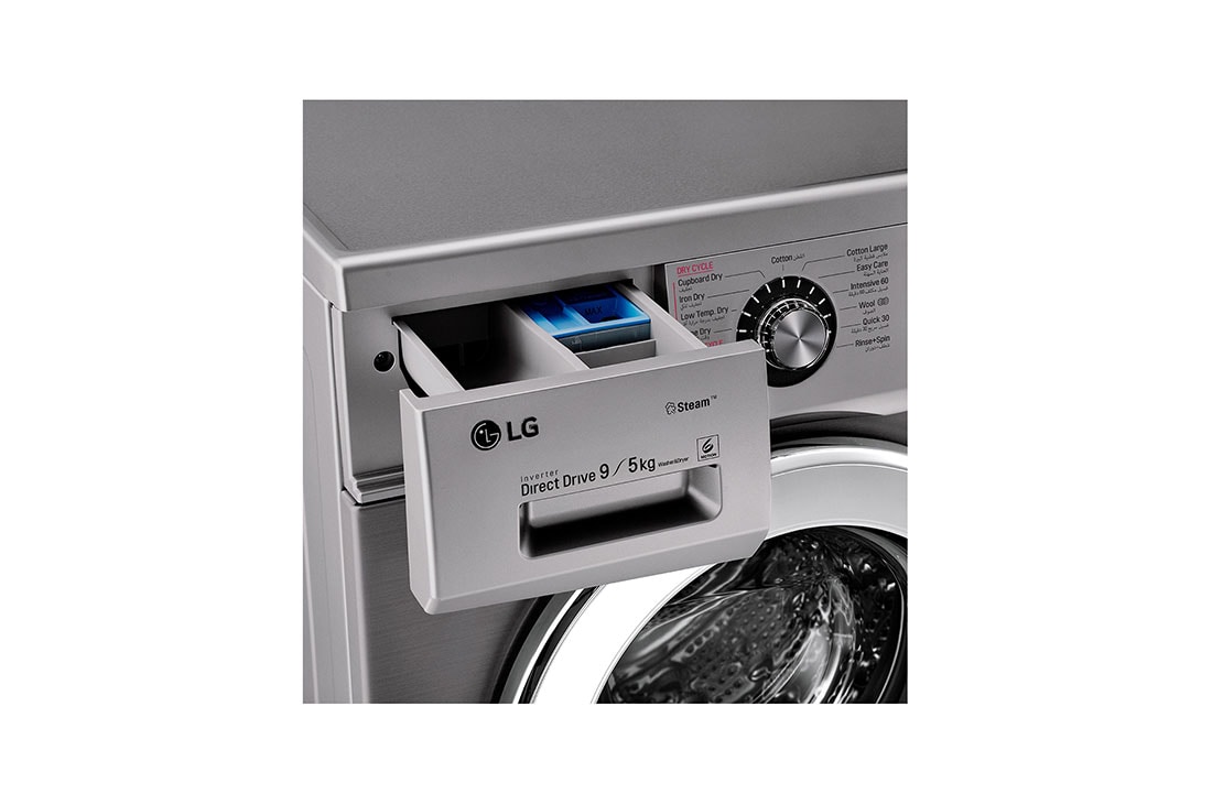 LG 9/5kg Steam Washing and Drying Machine with Inverter DD Motor, FH4G6VDGG6, thumbnail 5