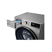 LG Machine à laver 7kg avec moteur Inverter Direct Drive 6 motions chargement frontal, couleur argent, boîte de détergent ouverte, FH2J3QDNG5P, thumbnail 5