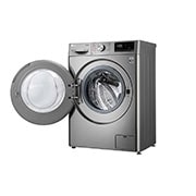 LG Machine à laver 7kg avec moteur Inverter Direct Drive 6 motions chargement frontal, couleur argent, vue dégagée à droite, FH2J3QDNG5P, thumbnail 12