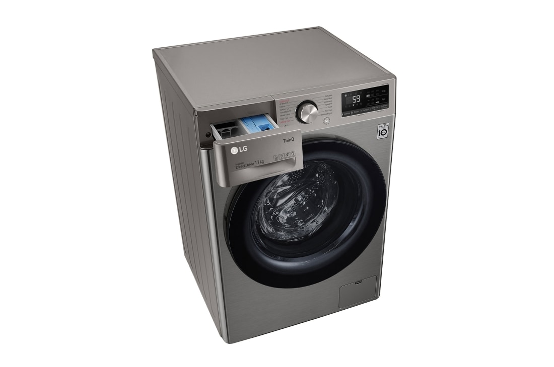 LG 11 Kg | Lave-linge à chargement frontal | AI DD™ | ThinQ™ | Steam™, left side , F4Y5EYGYPV, thumbnail 9