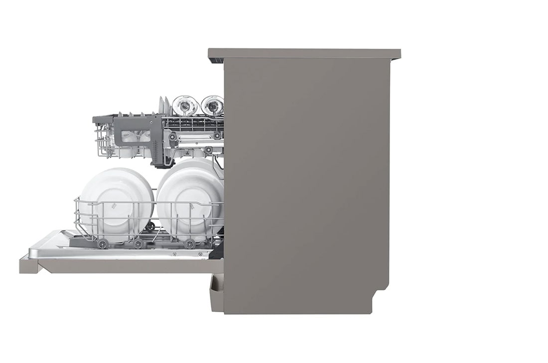 LG Lave-vaisselle LG QuadWash™, 14 couverts, EasyRack™ Plus, Moteur Inverter Direct Drive, ThinQ, DFB512FP Side open, DFB512FP, thumbnail 10