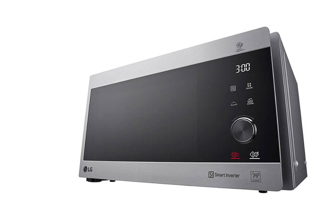LG Four à micro-ondes de 42 litres, argent, technologie Smart Inverter avec 10 ans de garantie, gril, cuisson automatique intelligente, antibactérien, éclairage LED, low perspective , MH8265CIS, thumbnail 8