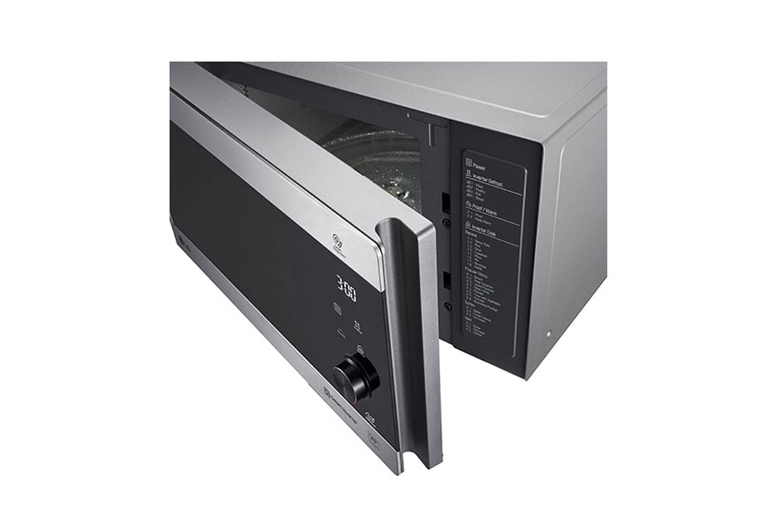 LG Four à micro-ondes de 42 litres, argent, technologie Smart Inverter avec 10 ans de garantie, gril, cuisson automatique intelligente, antibactérien, éclairage LED, top slide open, MH8265CIS, thumbnail 5