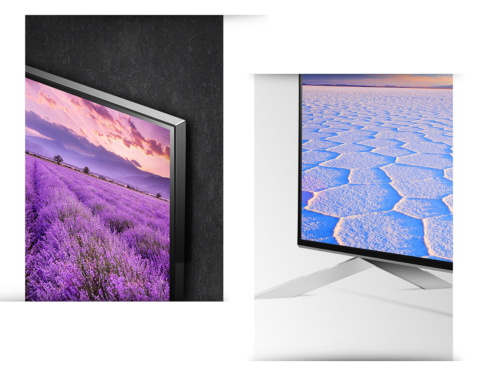 Vues latérale montrant la finesse du téléviseur.