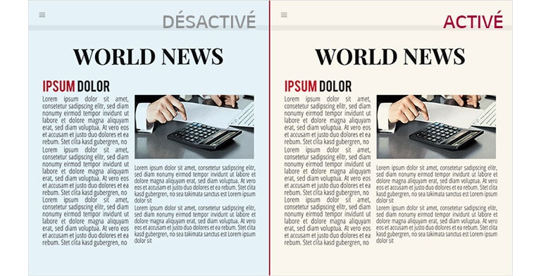 Mode Lecture : Moins de bleu pour plus de confort visuel